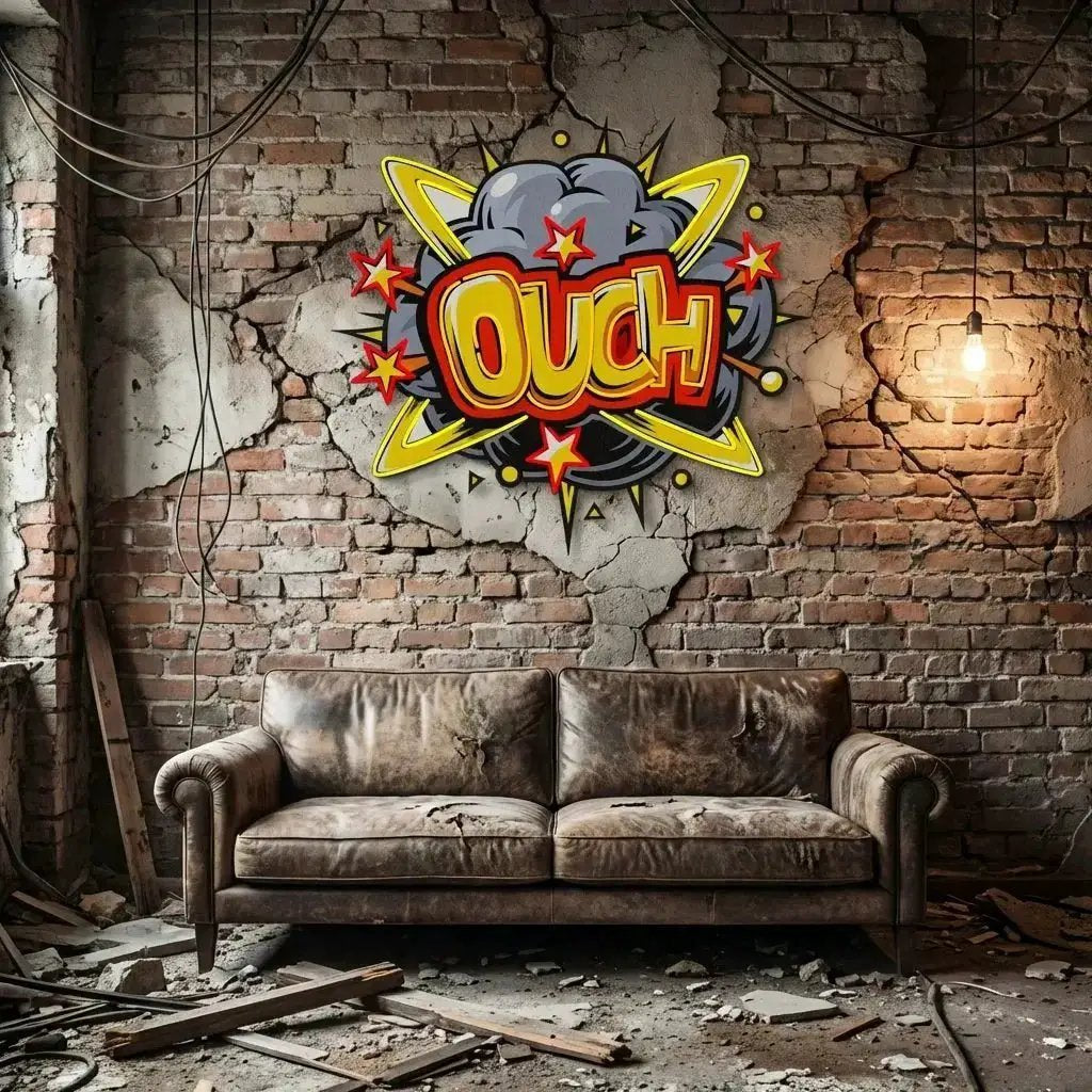 OUCHkden - Malcom Terry Ouch Artwork Led Neon Sign Light by VN339