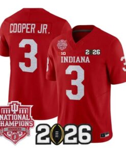 Omar Cooper Jr Jersey #3 Indiana Hoosiers 2026 Glitter Vapor Stitched by My Store NCAA Football Jerseys