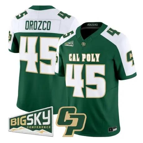 Osbaldo_Orozco_Jersey_45_Cal_Poly_Mustangs_2026_Stitched_Green_Alter - Malcom Terry Osbaldo Orozco Jersey #45 Cal Poly Mustangs 2026 All Stitched by My Store NCAA Football Jerseys