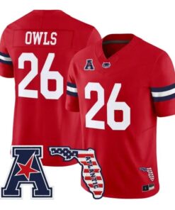 Owls Jersey #26 Florida Atlantic Owls 2026 Florida Patch Vapor Stitched by My Store NCAA Football Jerseys