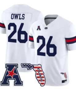 Owls Jersey #26 Florida Atlantic Owls 2026 Florida Patch Vapor Stitched by My Store NCAA Football Jerseys