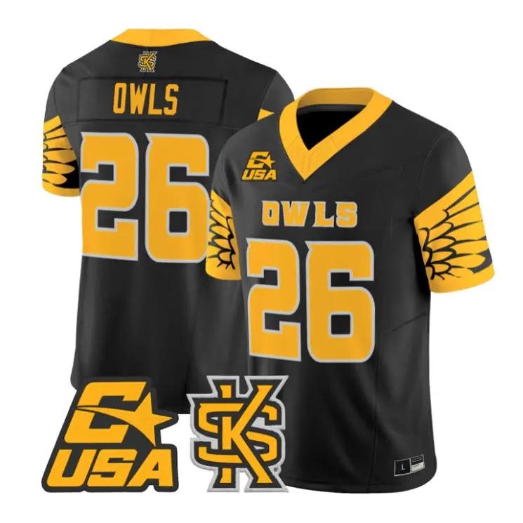 Owls Jersey #26 Kennesaw State Owls 2026 Vapor Limited All Stitched 2 Owls Jersey #26 Kennesaw State Owls 2026 Vapor Limited All Stitched by My Store NCAA Football Jerseys