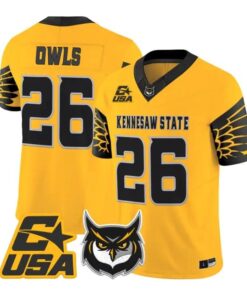 Owls Jersey #26 Kennesaw State Owls 2026 Vapor Limited All Stitched 9 Owls Jersey #26 Kennesaw State Owls 2026 Vapor Limited All Stitched by My Store NCAA Football Jerseys