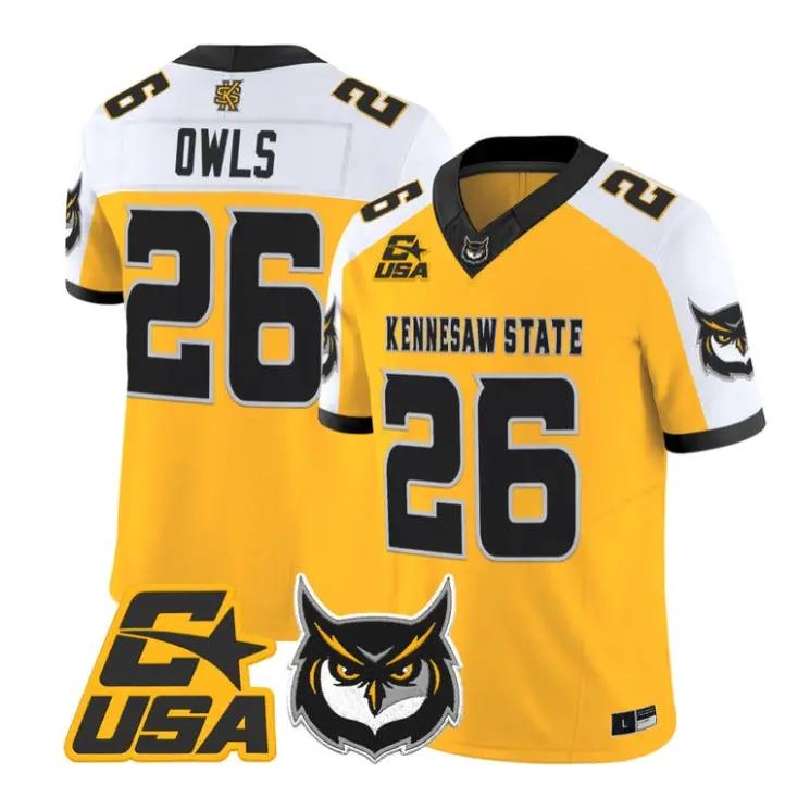 Owls Jersey #26 Kennesaw State Owls 2026 Vapor Limited All Stitched 3 Owls Jersey #26 Kennesaw State Owls 2026 Vapor Limited All Stitched by My Store NCAA Football Jerseys