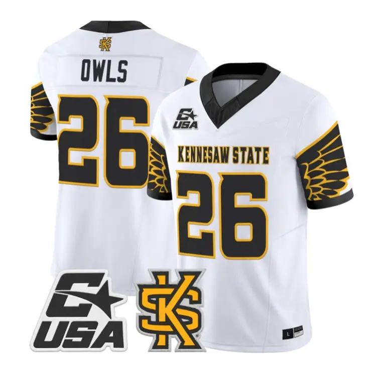 Owls Jersey #26 Kennesaw State Owls 2026 Vapor Limited All Stitched 5 Owls Jersey #26 Kennesaw State Owls 2026 Vapor Limited All Stitched by My Store NCAA Football Jerseys