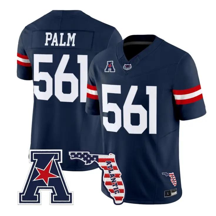 Palm Jersey #561 Florida Atlantic Owls 2026 Florida Patch Vapor Stitched by My Store NCAA Football Jerseys