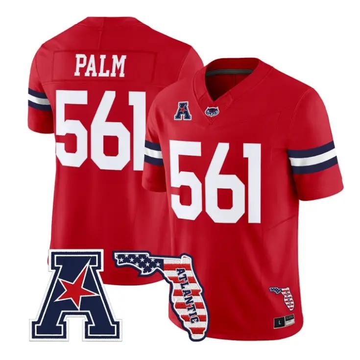 Palm Jersey #561 Florida Atlantic Owls 2026 Florida Patch Vapor Stitched by My Store NCAA Football Jerseys