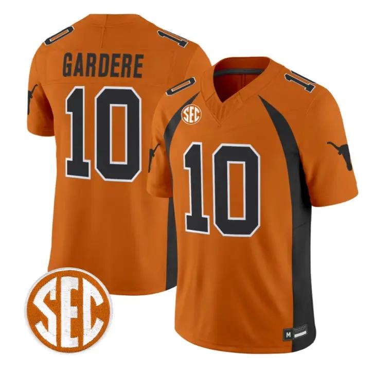 Peter Gardere Jersey #10 Texas Longhorns 1990 Throwback 2026 Vapor All Stitched 1 Peter Gardere Jersey #10 Texas Longhorns 1990 Throwback 2026 Vapor All Stitched by My Store NCAA Football Jerseys