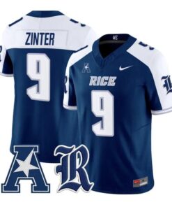 Preston Zinter Jersey #9 Rice Owls 2026 Vapor Limited All Stitched by My Store NCAA Football Jerseys