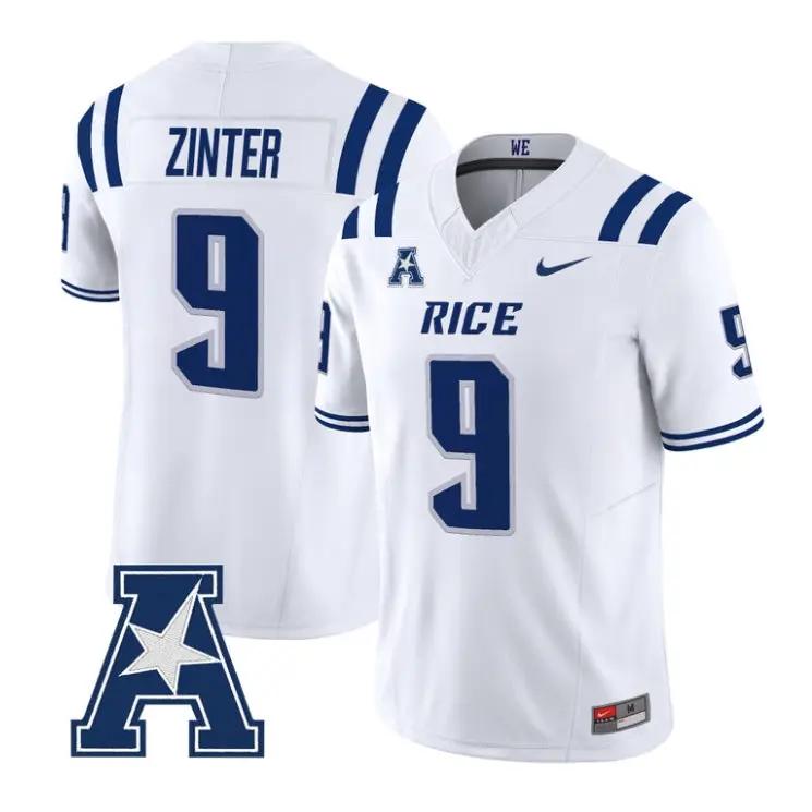 Preston Zinter Jersey #9 Rice Owls 2026 Vapor Limited All Stitched 3 Preston Zinter Jersey #9 Rice Owls 2026 Vapor Limited All Stitched by My Store NCAA Football Jerseys