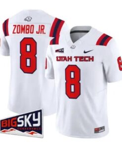 Prince Zombo Jr Jersey #8 Utah Tech Trailblazers 2026 Stitched by My Store NCAA Football Jerseys