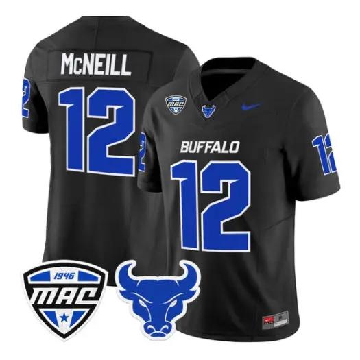 Qur'an Q McNeill Jersey #12 Buffalo Bulls 2026 All Stitched by My Store NCAA Football Jerseys