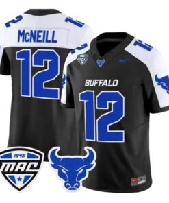 Qur'an Q McNeill Jersey #12 Buffalo Bulls 2026 All Stitched by My Store NCAA Football Jerseys