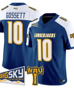 Quran Gossett Jersey #10 Northern Arizona Lumberjacks 2026 Vapor Stitched by My Store NCAA Football Jerseys