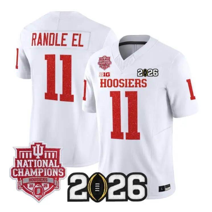 Randle El Jersey #11 Indiana Hoosiers 2026 Glitter Vapor All Stitched by My Store NCAA Football Jerseys