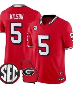 Raylen Wilson Jersey #5 Georgia Bulldogs 1995 Throwback 2026 Vapor All Stitched by My Store NCAA Football Jerseys