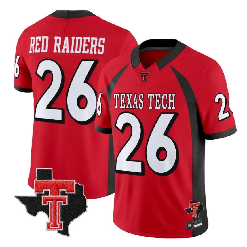 Red Raiders Jersey #26 Texas Tech Red Raiders 2026 Throwback All Stitched 1 Red Raiders Jersey #26 Texas Tech Red Raiders 2026 Throwback All Stitched by My Store NCAA Football Jerseys