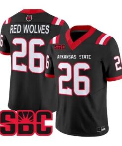 Red Wolves Jersey #26 Arkansas State Red Wolves 2026 Stitched by My Store NCAA Football Jerseys