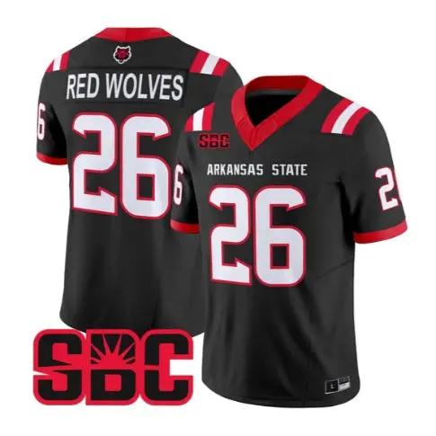 Red Wolves Jersey #26 Arkansas State Red Wolves 2026 Stitched 1 Red Wolves Jersey #26 Arkansas State Red Wolves 2026 Stitched by My Store NCAA Football Jerseys