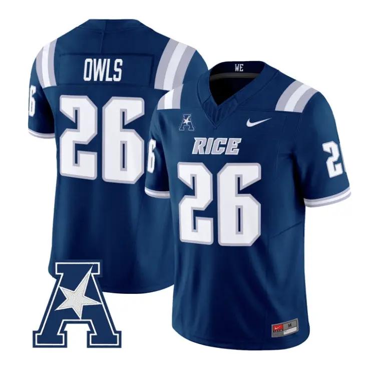 Rice Owls Jersey #26 Rice Owls 2026 Vapor Limited All Stitched 2 Rice Owls Jersey #26 Rice Owls 2026 Vapor Limited All Stitched by My Store NCAA Football Jerseys