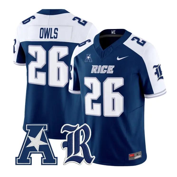 Rice Owls Jersey #26 Rice Owls 2026 Vapor Limited All Stitched 1 Rice Owls Jersey #26 Rice Owls 2026 Vapor Limited All Stitched by My Store NCAA Football Jerseys