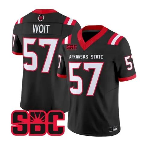 Richie Woit Jersey #57 Arkansas State Red Wolves 2026 Stitched 1 Richie Woit Jersey #57 Arkansas State Red Wolves 2026 Stitched by My Store NCAA Football Jerseys