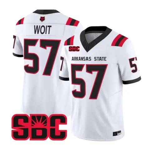 Richie Woit Jersey #57 Arkansas State Red Wolves 2026 Stitched 3 Richie Woit Jersey #57 Arkansas State Red Wolves 2026 Stitched by My Store NCAA Football Jerseys