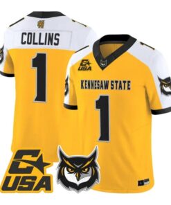 Rickie Collins Jersey #1 Kennesaw State Owls 2026 Limited Stitched 8 Rickie Collins Jersey #1 Kennesaw State Owls 2026 Limited Stitched by My Store NCAA Football Jerseys