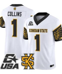 Rickie Collins Jersey #1 Kennesaw State Owls 2026 Limited Stitched 10 Rickie Collins Jersey #1 Kennesaw State Owls 2026 Limited Stitched by My Store NCAA Football Jerseys