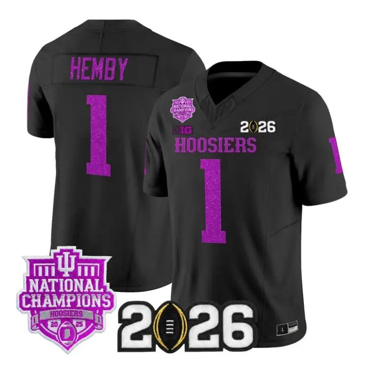 Roman Hemby Jersey #1 Indiana Hoosiers 2026 Glitter Vapor All Stitched 1 Roman Hemby Jersey #1 Indiana Hoosiers 2026 Glitter Vapor All Stitched by My Store NCAA Football Jerseys