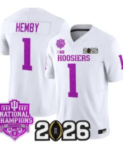 Roman Hemby Jersey #1 Indiana Hoosiers 2026 Glitter Vapor All Stitched by My Store NCAA Football Jerseys