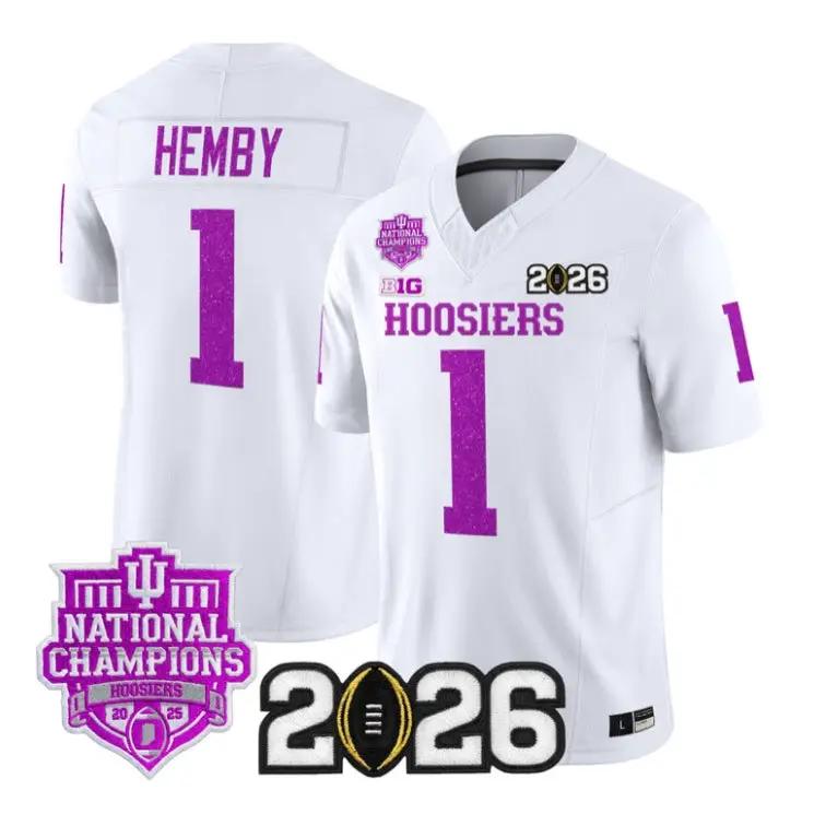 Roman Hemby Jersey #1 Indiana Hoosiers 2026 Glitter Vapor All Stitched 2 Roman Hemby Jersey #1 Indiana Hoosiers 2026 Glitter Vapor All Stitched by My Store NCAA Football Jerseys