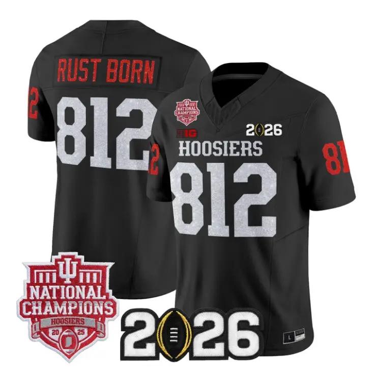 Rust Born Jersey #812 Indiana Hoosiers 2026 Glitter Vapor All Stitched 3 Rust Born Jersey #812 Indiana Hoosiers 2026 Glitter Vapor All Stitched by My Store NCAA Football Jerseys