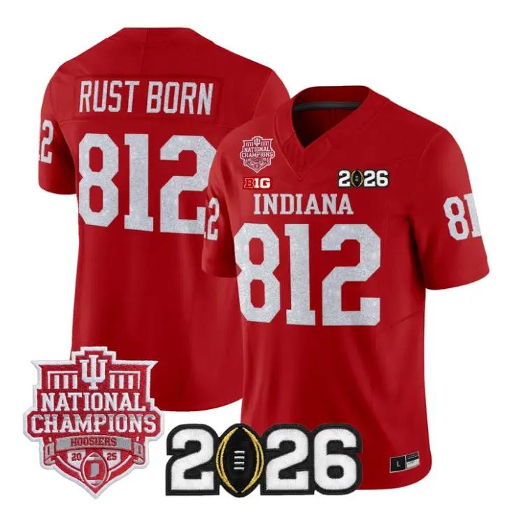 Rust Born Jersey #812 Indiana Hoosiers 2026 Glitter Vapor All Stitched 4 Rust Born Jersey #812 Indiana Hoosiers 2026 Glitter Vapor All Stitched by My Store NCAA Football Jerseys