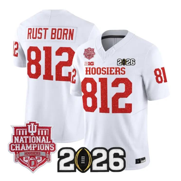 Rust Born Jersey #812 Indiana Hoosiers 2026 Glitter Vapor All Stitched 5 Rust Born Jersey #812 Indiana Hoosiers 2026 Glitter Vapor All Stitched by My Store NCAA Football Jerseys