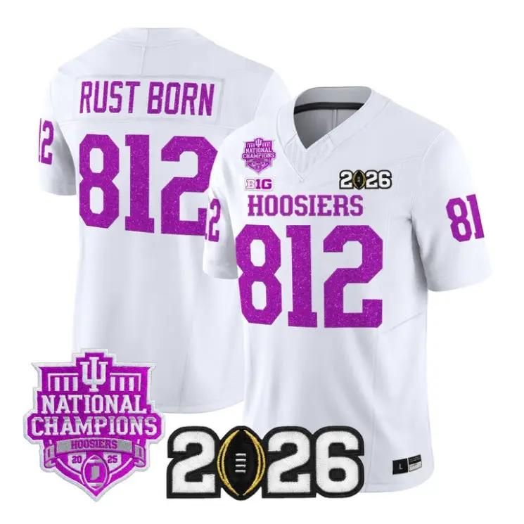 Rust Born Jersey #812 Indiana Hoosiers 2026 Glitter Vapor All Stitched 2 Rust Born Jersey #812 Indiana Hoosiers 2026 Glitter Vapor All Stitched by My Store NCAA Football Jerseys
