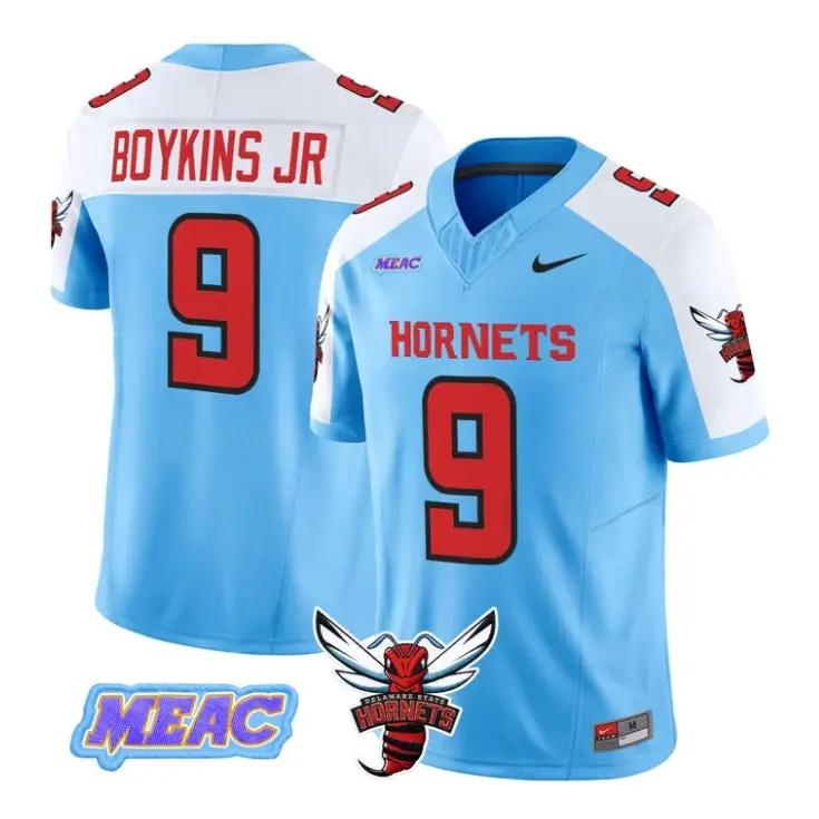 Shaun Boykins Jr Jersey #9 Delaware State Hornets 2026 Vapor Stitched by My Store NCAA Football Jerseys