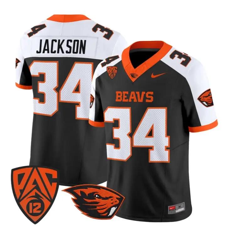 Steven Jackson Jersey #34 Oregon State Beavers 2026 Vapor Stitched 1 Steven Jackson Jersey #34 Oregon State Beavers 2026 Vapor Stitched by My Store NCAA Football Jerseys