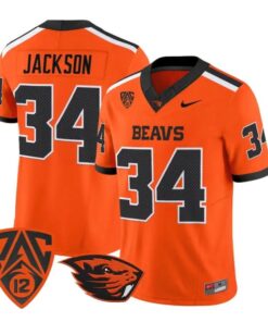 Steven Jackson Jersey #34 Oregon State Beavers 2026 Vapor Stitched 9 Steven Jackson Jersey #34 Oregon State Beavers 2026 Vapor Stitched by My Store NCAA Football Jerseys
