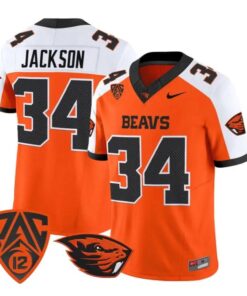 Steven Jackson Jersey #34 Oregon State Beavers 2026 Vapor Stitched 8 Steven Jackson Jersey #34 Oregon State Beavers 2026 Vapor Stitched by My Store NCAA Football Jerseys