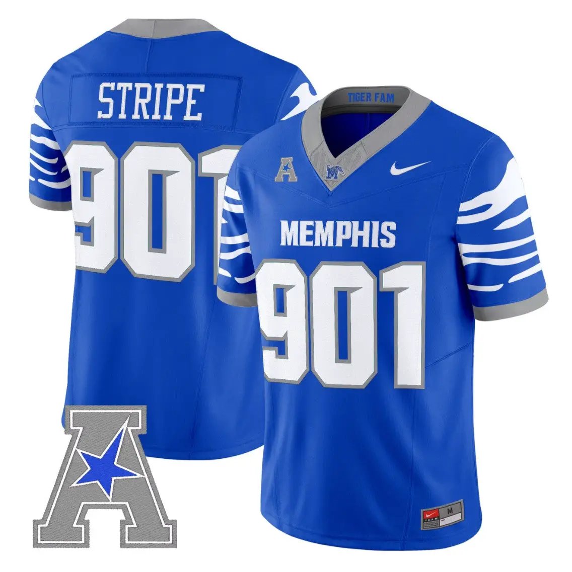 Stripe Jersey #901 Memphis Tigers 2026 Vapor Limited All Stitched 3 Stripe Jersey #901 Memphis Tigers 2026 Vapor Limited All Stitched by My Store NCAA Football Jerseys