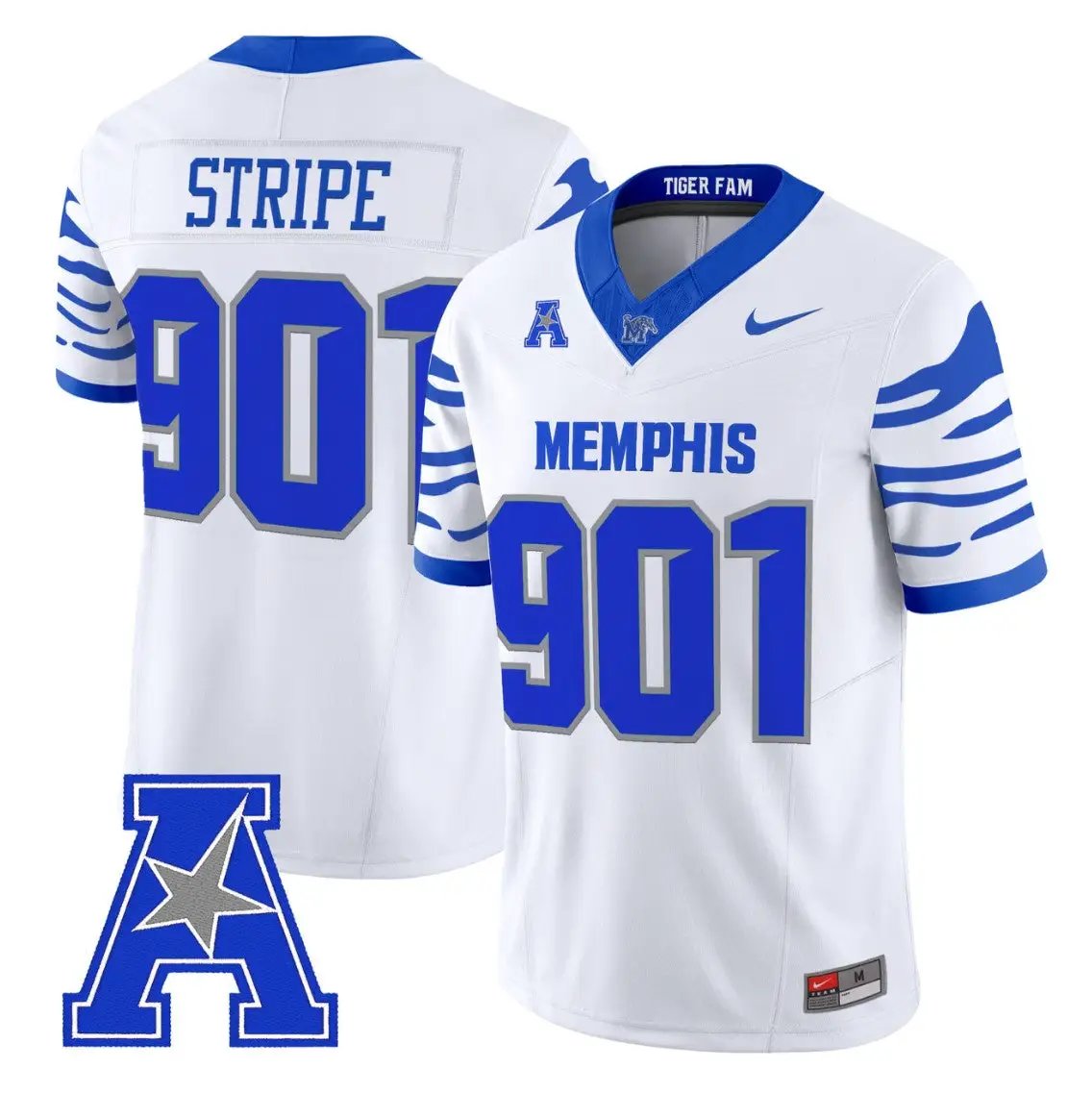 Stripe Jersey #901 Memphis Tigers 2026 Vapor Limited All Stitched 4 Stripe Jersey #901 Memphis Tigers 2026 Vapor Limited All Stitched by My Store NCAA Football Jerseys
