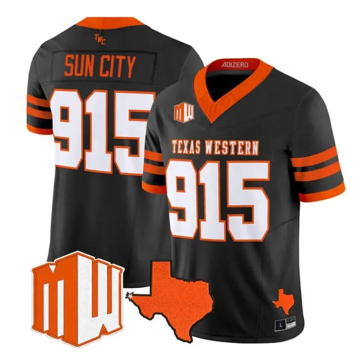 SunCityJersey_915UTEPMiners2026GoingDarkintheSunCityVaporStitched - Malcom Terry Sun City Jersey #915 UTEP Miners 2026 Going Dark in the Sun City Vapor Stitched by My Store NCAA Football Jerseys