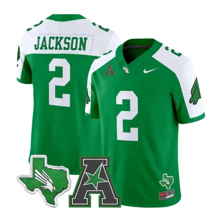 Tayven Jackson Jersey #2 North Texas Mean Green 2026 Vapor Stitched 1 Tayven Jackson Jersey #2 North Texas Mean Green 2026 Vapor Stitched by My Store NCAA Football Jerseys