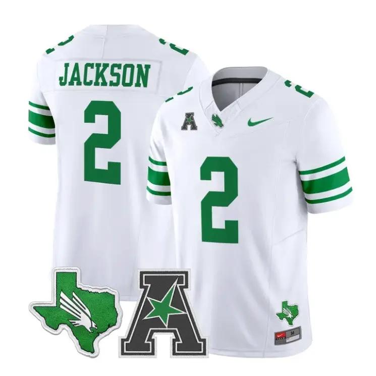 Tayven Jackson Jersey #2 North Texas Mean Green 2026 Vapor Stitched 3 Tayven Jackson Jersey #2 North Texas Mean Green 2026 Vapor Stitched by My Store NCAA Football Jerseys