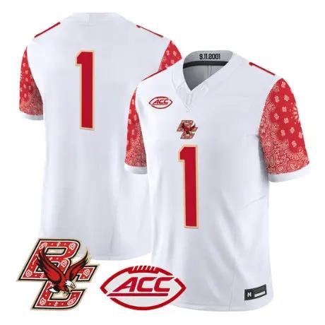 Team Jersey #1 Boston College Eagles Red Bandanna 2026 Vapor Stitched 1 Team Jersey #1 Boston College Eagles Red Bandanna 2026 Vapor Stitched by My Store NCAA Football Jerseys