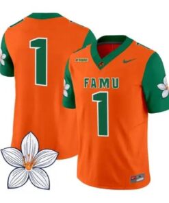 Team Jersey #1 Florida A&M Rattlers Orange Blossom Classic Stitched by My Store NCAA Football Jerseys
