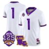 Team Jersey #1 LSU Tigers 2026 Silent Season of 1918 Louisiana Patch Stitched by My Store NCAA Football Jerseys