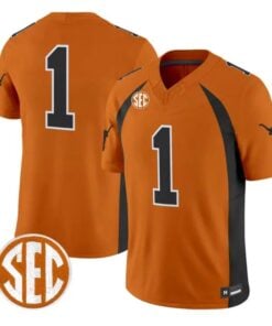 Team Jersey #1 Texas Longhorns 1990 Throwback 2026 Vapor Limited Stitched by My Store NCAA Football Jerseys