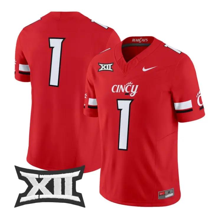 Team Jersey #1 Cincinnati Bearcats 2026 Football Vapor Limited Stitched by My Store NCAA Football Jerseys